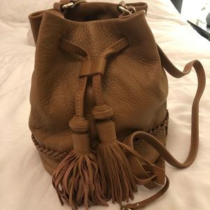 Vince Camuto Chestnut Drawstring Bucket Bag